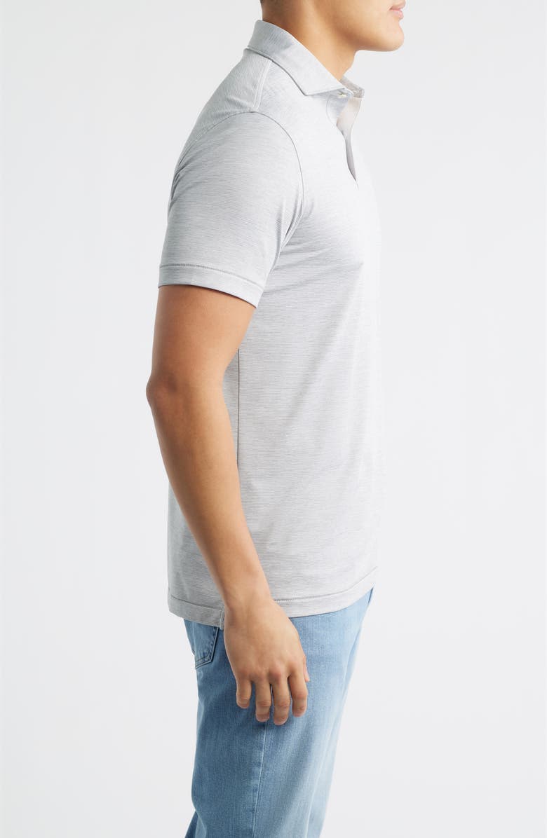Peter Millar Treble Performance Jersey Golf Polo, Alternate, color, Gale Grey