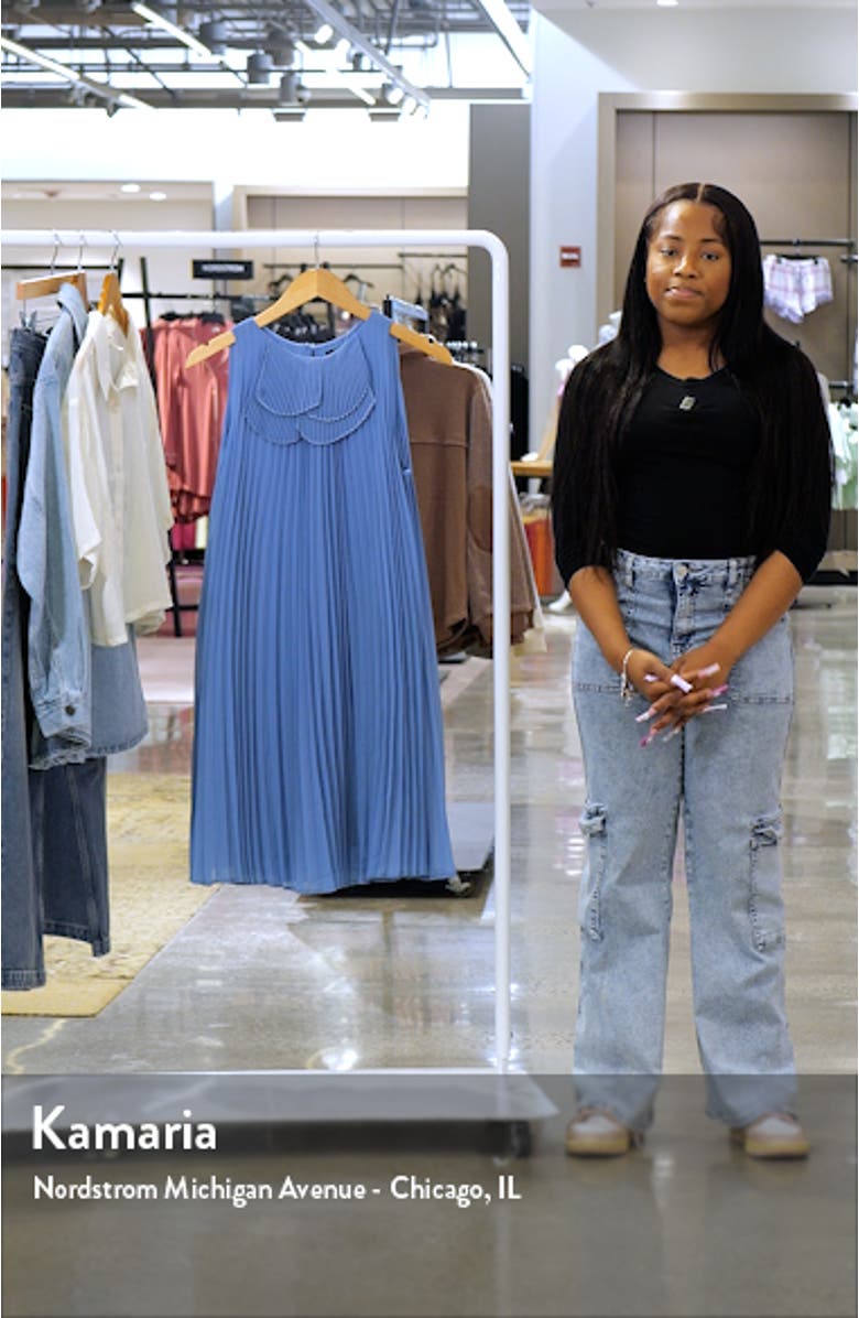 Plissé Sleeveless Shift Dress, sales video thumbnail