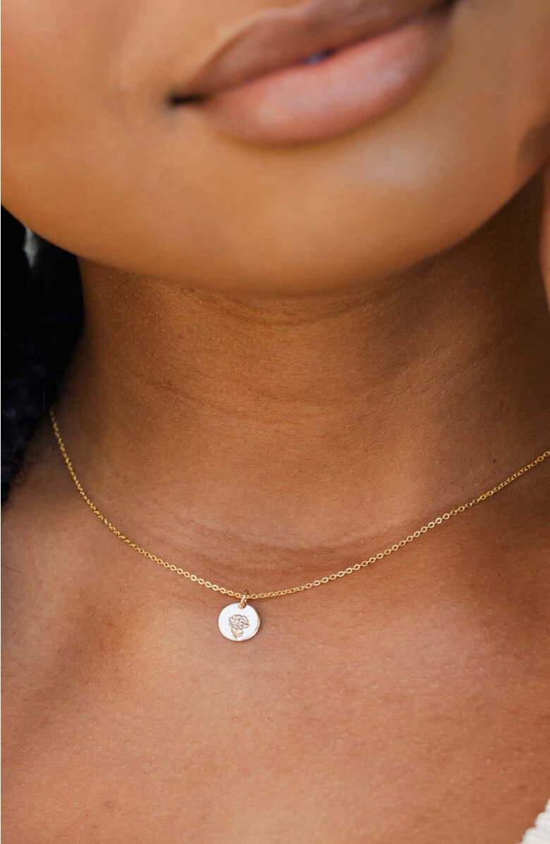 MADE BY MARY January Birth Flower Necklace, Alternate, color, Silver