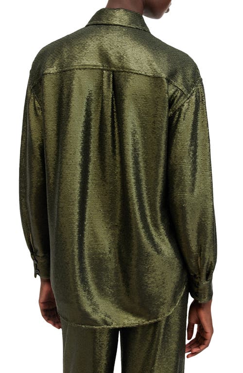 Allsaints Charli Sequin Relaxed Fit Button-up Shirt