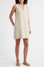 Tommy Bahama Two Palms Double Ruffle Linen Dress
