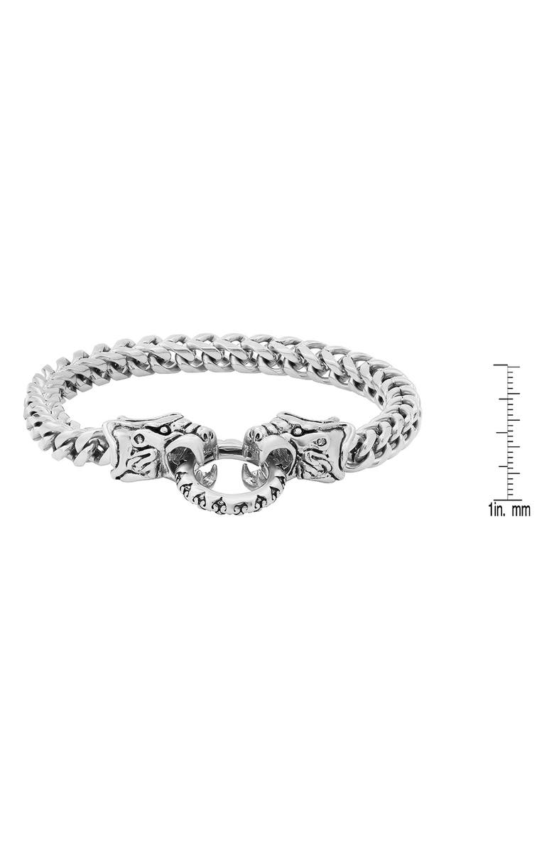 STEELTIME HMY JEWELRY Stainless Steel Dragon Cuff Bracelet, Alternate, color, Metallic