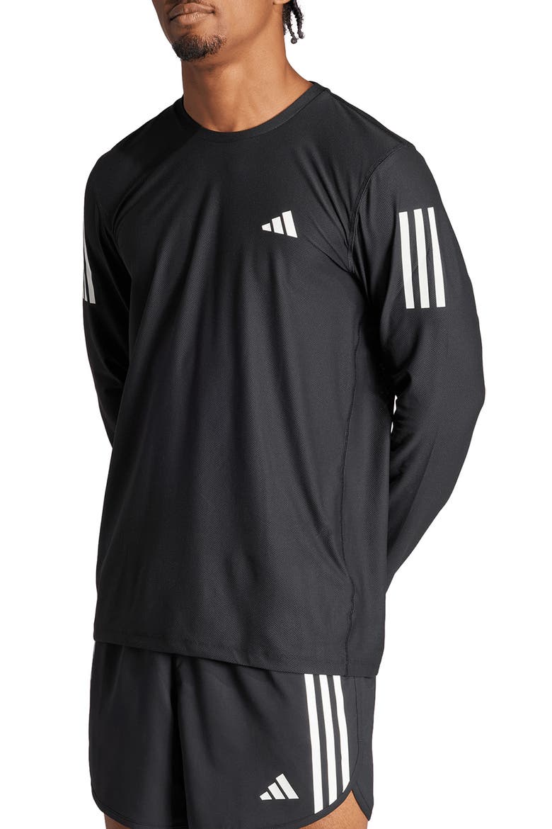 Own the Run Long Sleeve T-Shirt, Main, color, BLACK