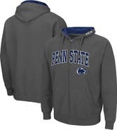 COLOSSEUM Men's Colosseum Charcoal Penn State Nittany Lions Arch & Logo 3.0 Full-Zip Hoodie