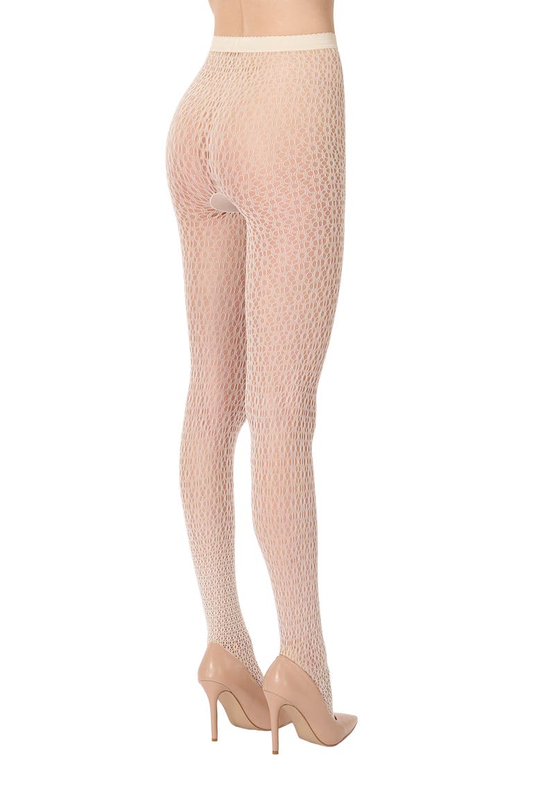 Daisy Net Tights, Alternate, color, BUTTERCREAM