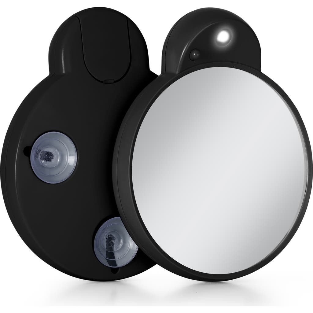 Zadro Lighted Compact Mirror With 15x Magnification & Retractable Suction Cups In Black