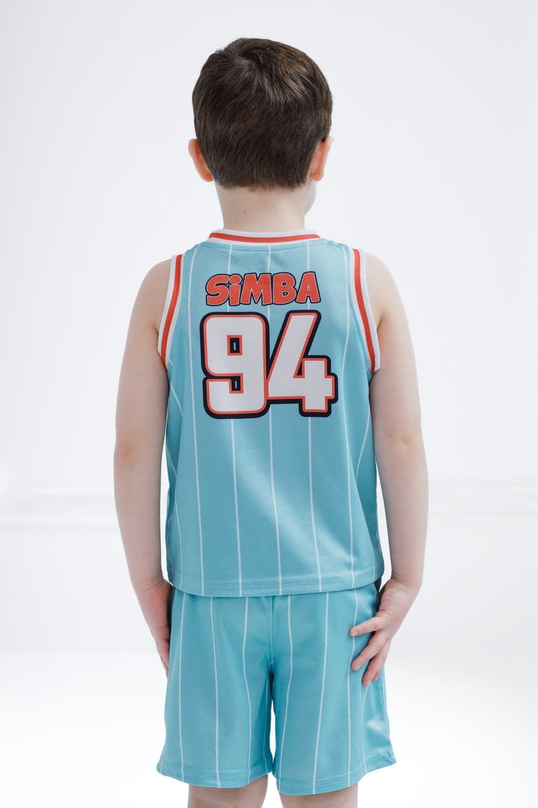 Lion King 2-Piece Basketball Jersey and Shorts Set, Alternate, color, Mint Simba