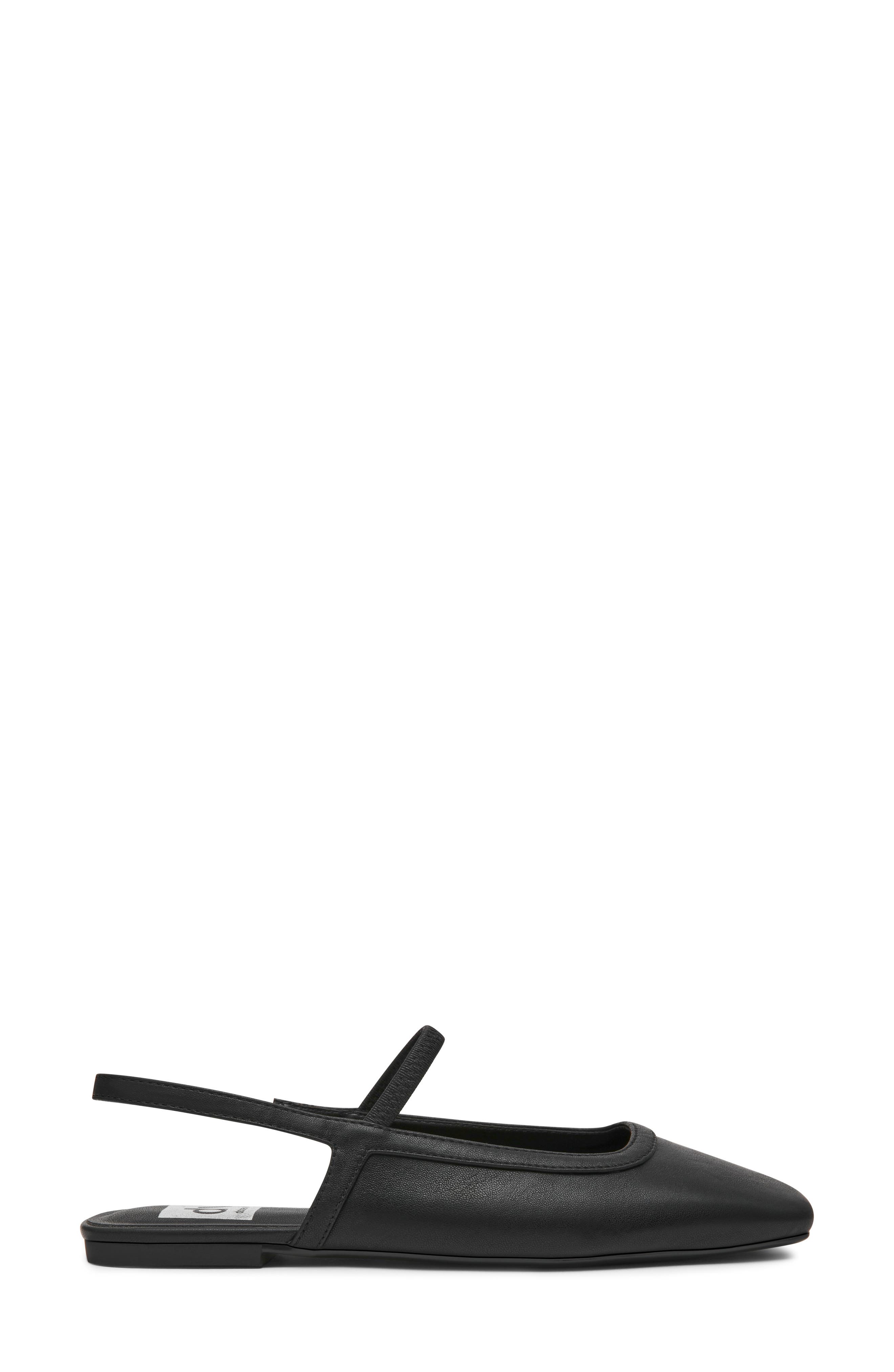 DV by Dolce Vita Fiera Slingback Flat, Alternate, color, Black Smooth