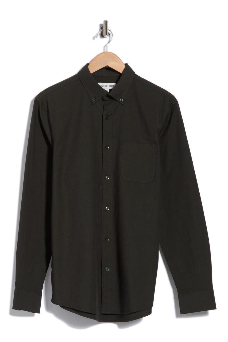 Oxford Button-Down Shirt, Alternate, color, GREEN CITY EOE