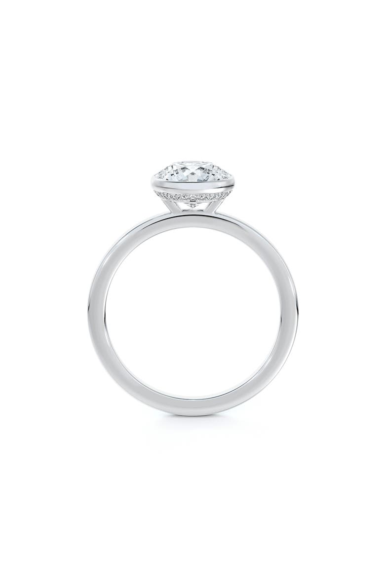 x Micaela Hidden Halo Bezel Set Diamond Engagement Ring, Alternate, color, PLATINUM-D0.70CT