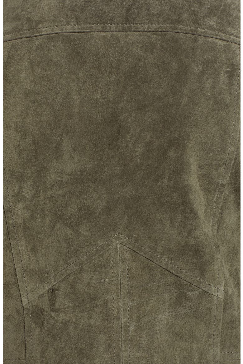 Suede Moto Jacket, Alternate, color, HERB
