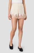 French Connection Ennis Satin Lace Shorts