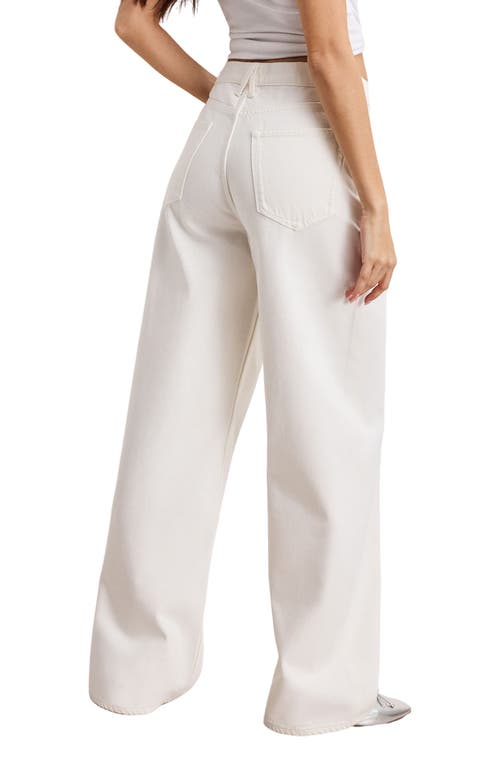 Good American Good Standard Baggy Jeans In Cloud White