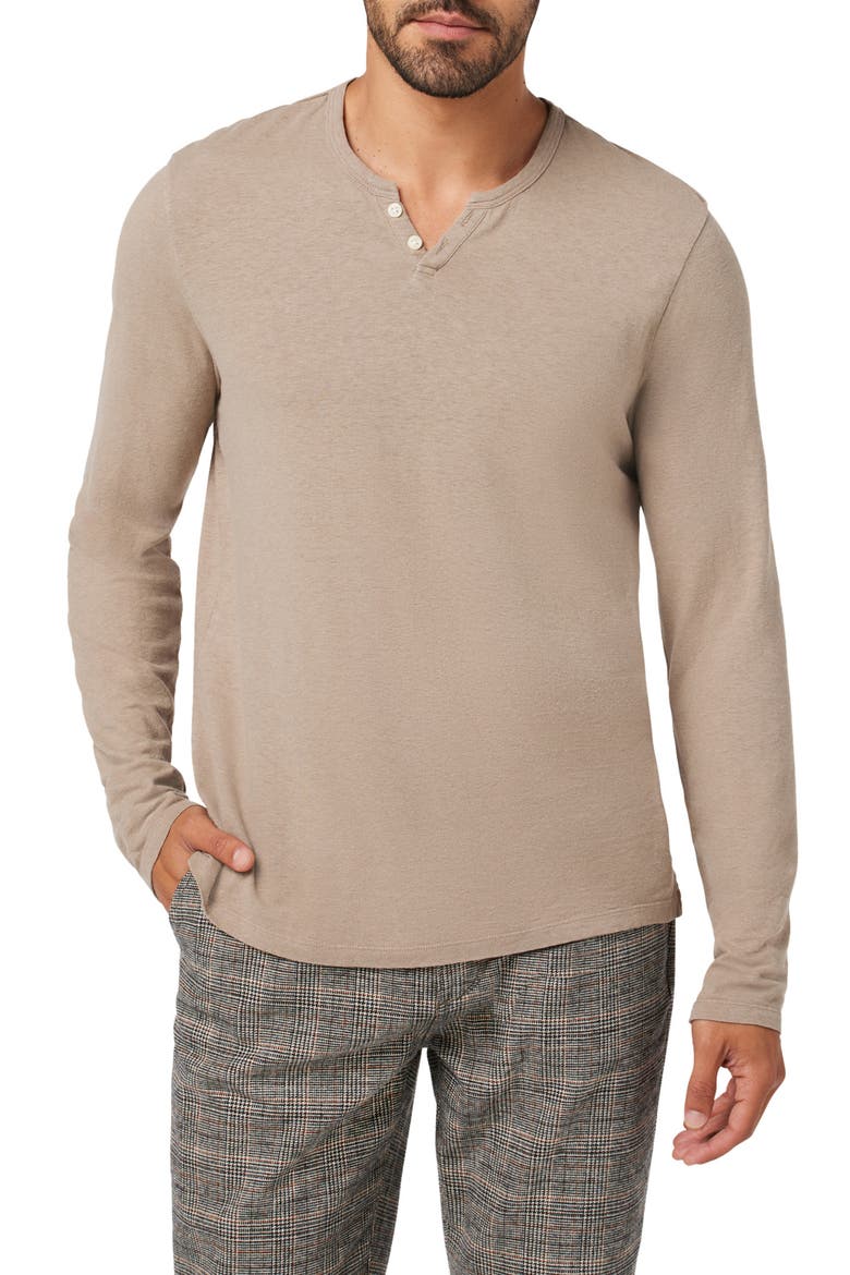 Wintz Hemp & Cotton Henley Top, Main, color, ROASTED CASHEW