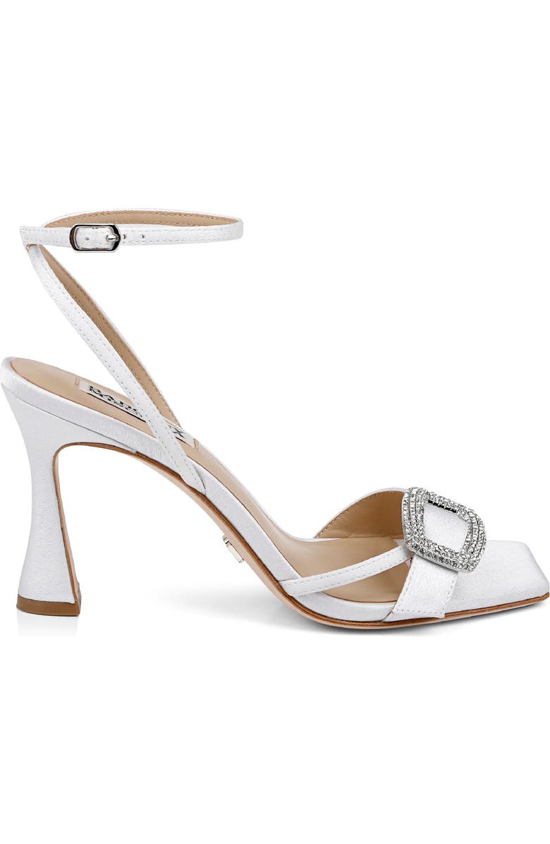 Badgley Mischka Collection Judith Ankle Strap Sandal, Alternate, color, White Crepe