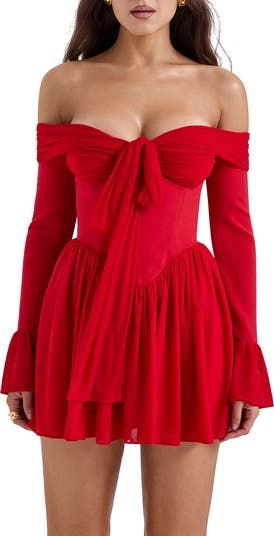 Alana Strapless Long Sleeve Minidress