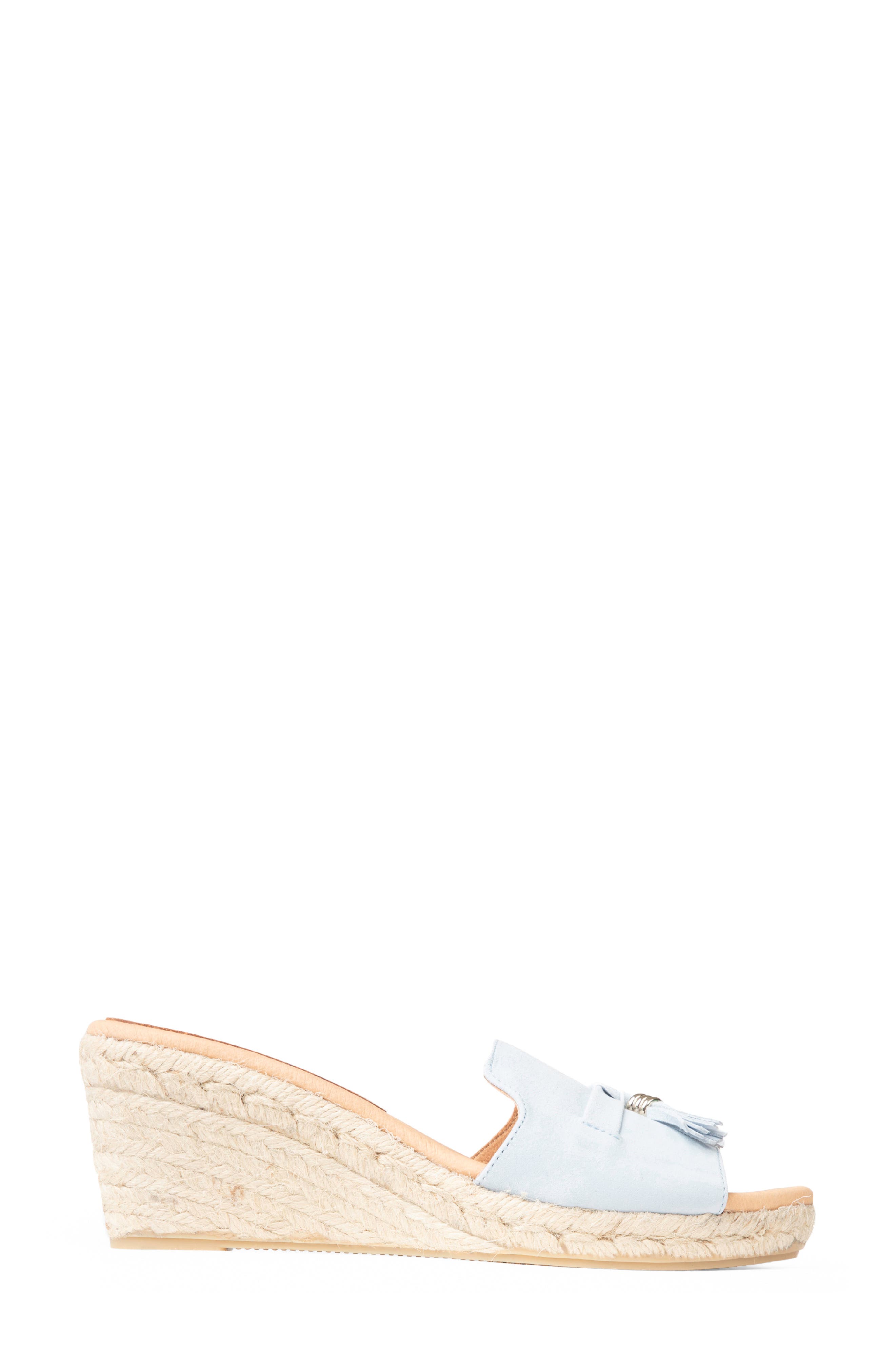 Capri Tassel Espadrille Wedge Sandal, Alternate, color, SKY BLUE SUEDE