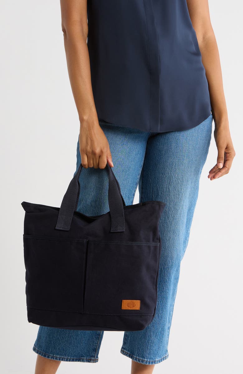 New Amsterdam Leatherworks Ayla Canvas Crossbody Bag, Alternate, color, Midnight