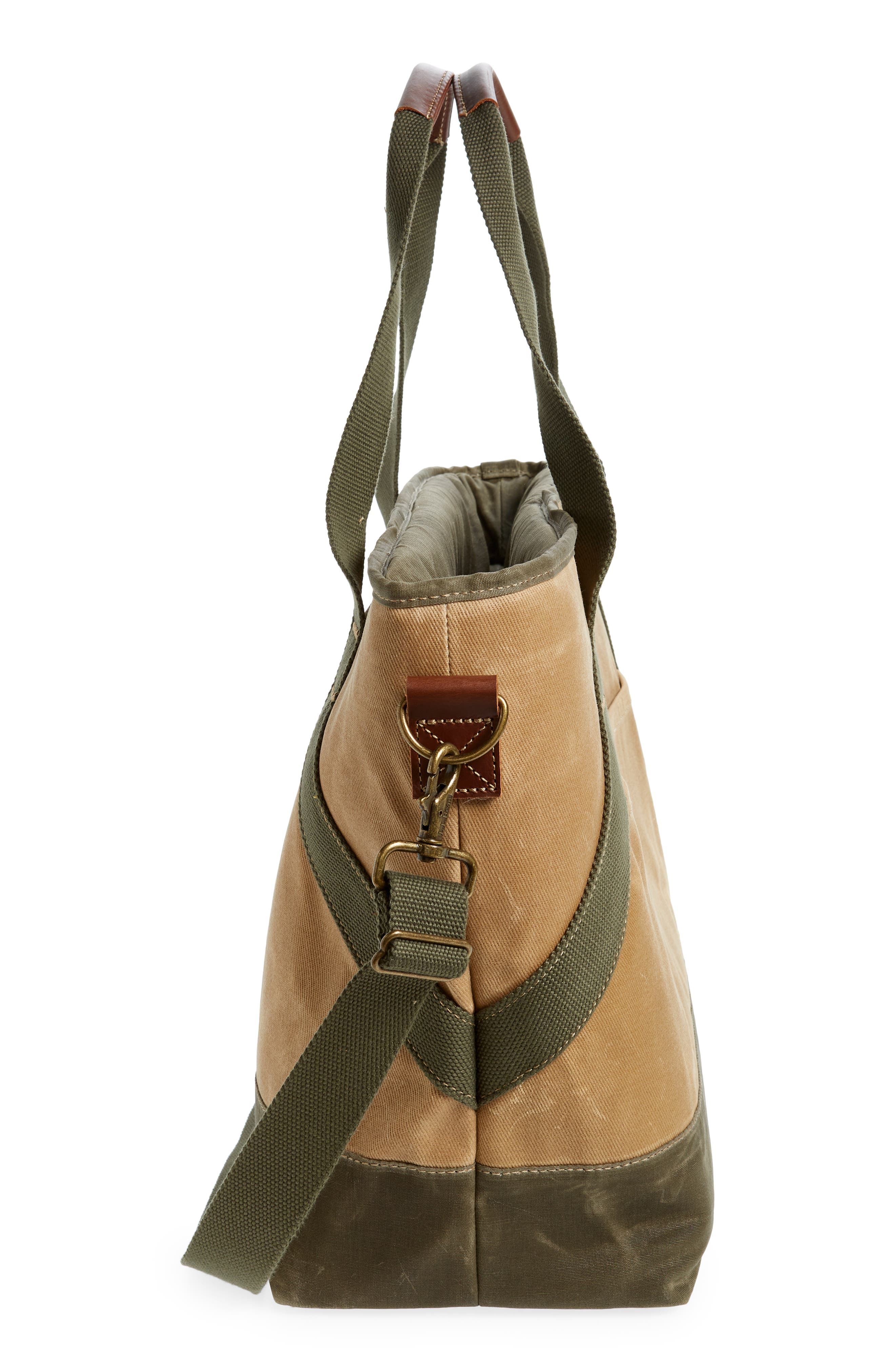 L.L.Bean Insulated Waxed Canvas Tote Bag, Alternate, color, 