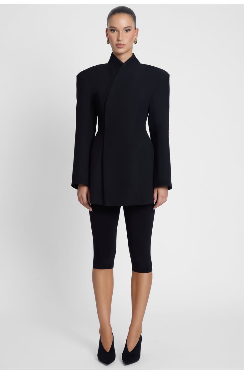 LEAU Cairo Hourglass Belted Coat, Alternate, color, Black