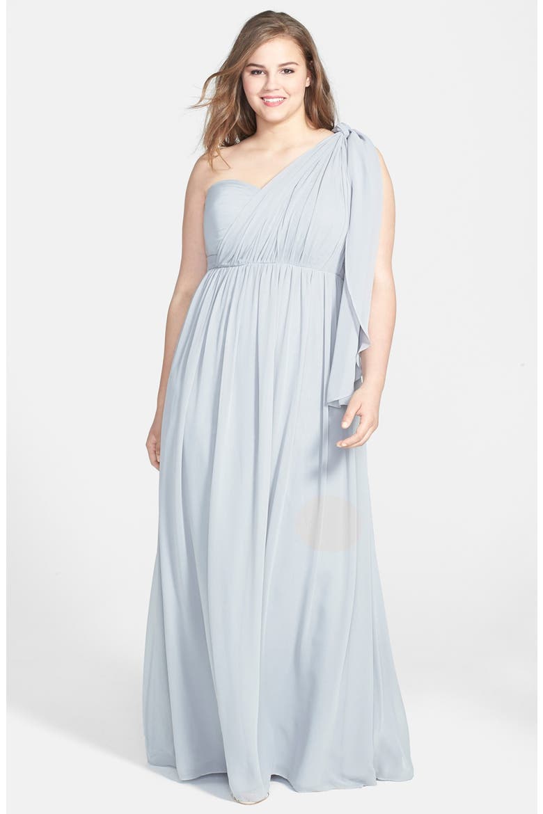 Aidan Convertible Strapless Chiffon Gown, Alternate, color, MINERAL