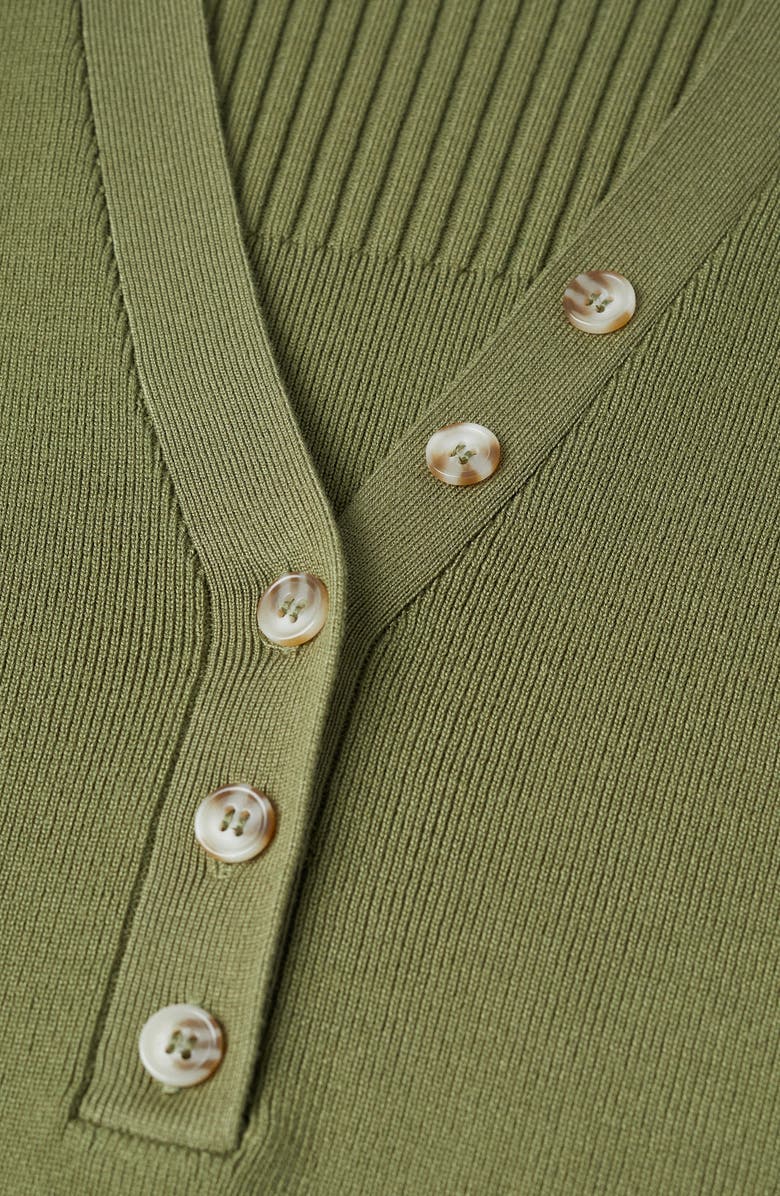 MANGO Rib Polo Sweater, Alternate, color,