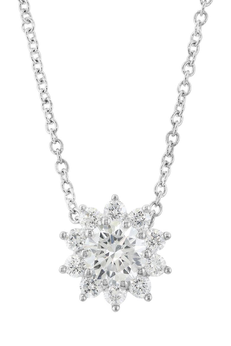 Sterling Silver Lab Grown Diamond Pendant Necklace, Alternate, color, SILVER