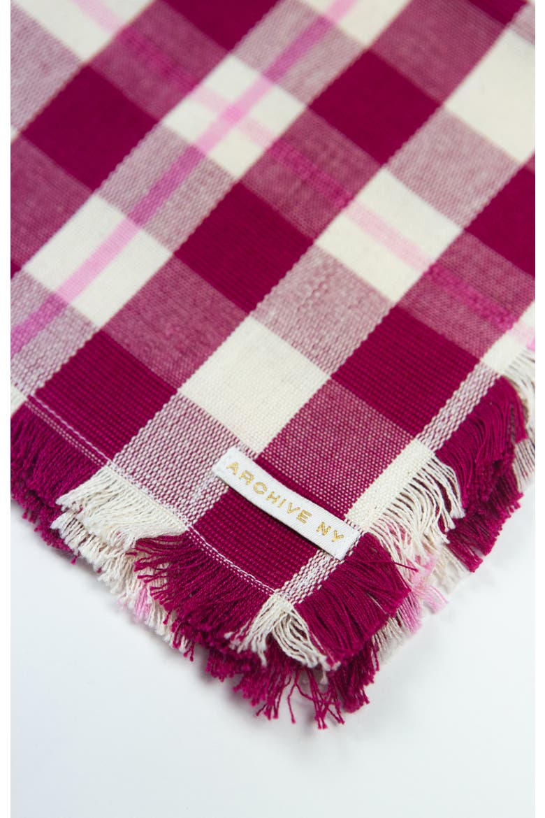 Handwoven Abigail Cranberry Cotton Party Napkins, Set of 4, Alternate, color, Red