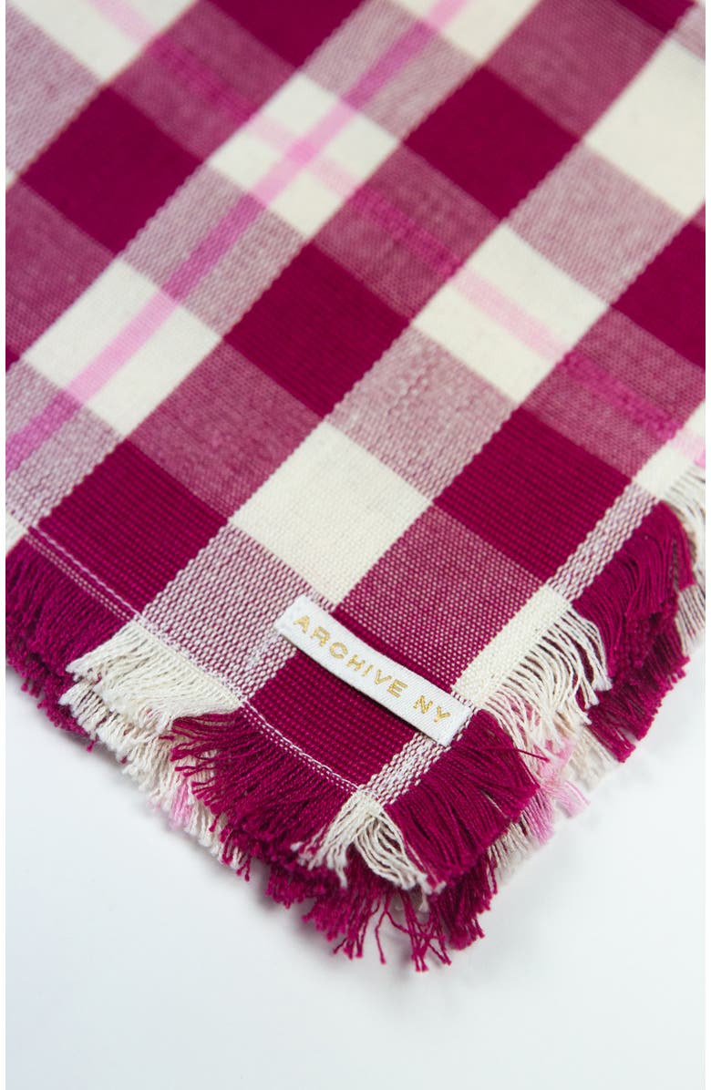 Archive New York Handwoven Abigail Cranberry Cotton Party Napkins, Set of 4, Alternate, color, Red