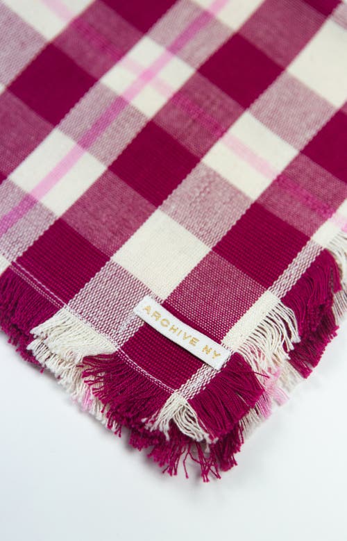 Archive New York Handwoven Abigail Cranberry Cotton Party Napkins, Set Of 4 In Red