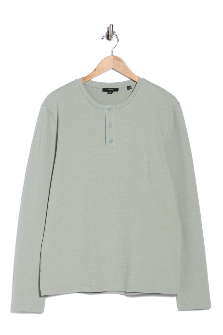 Double Face Piqué Henley, Main, color, JADE QUARTZ