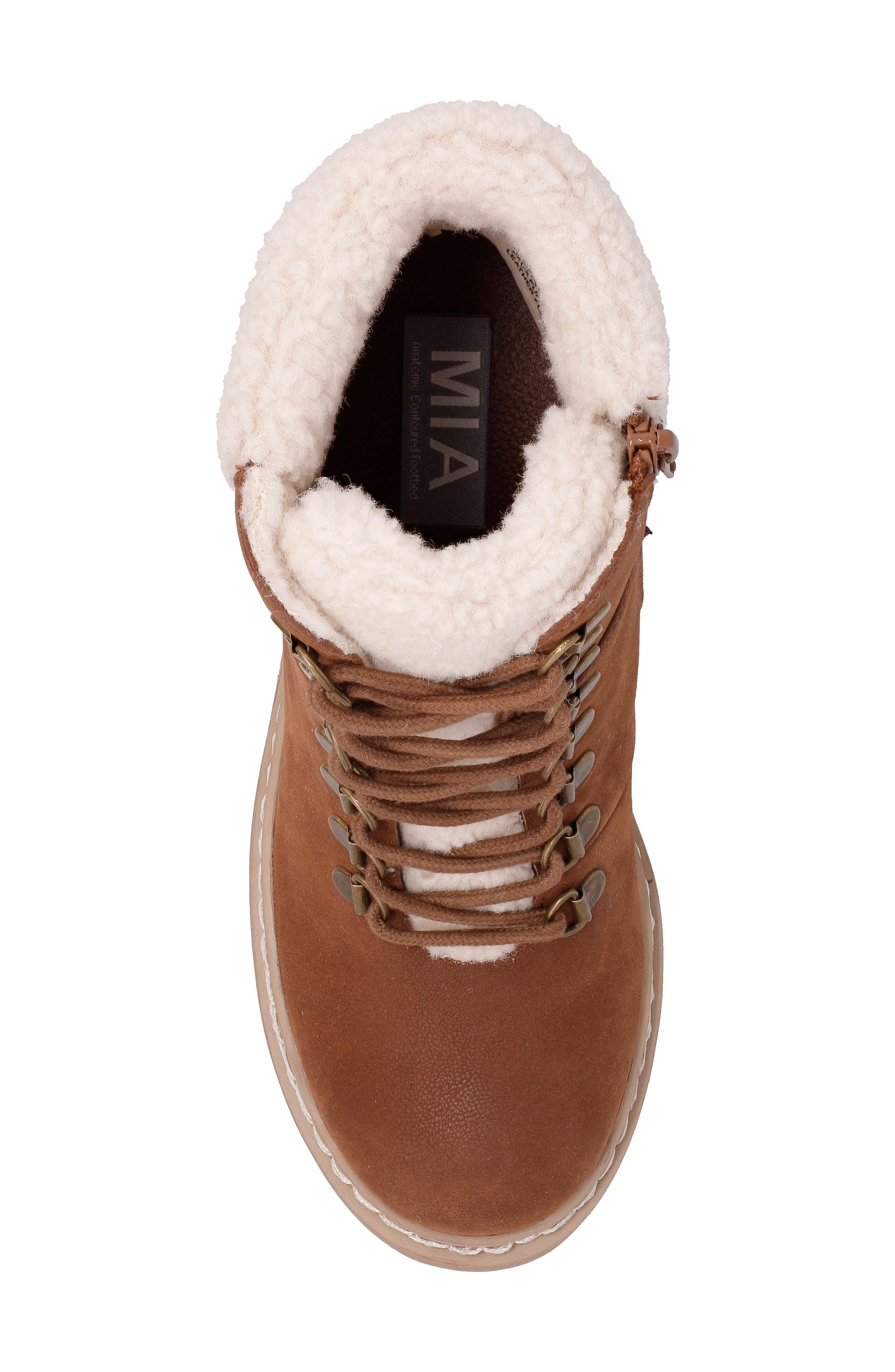 MIA Tiler Faux Fur Platform Lug Boot, Alternate, color, 