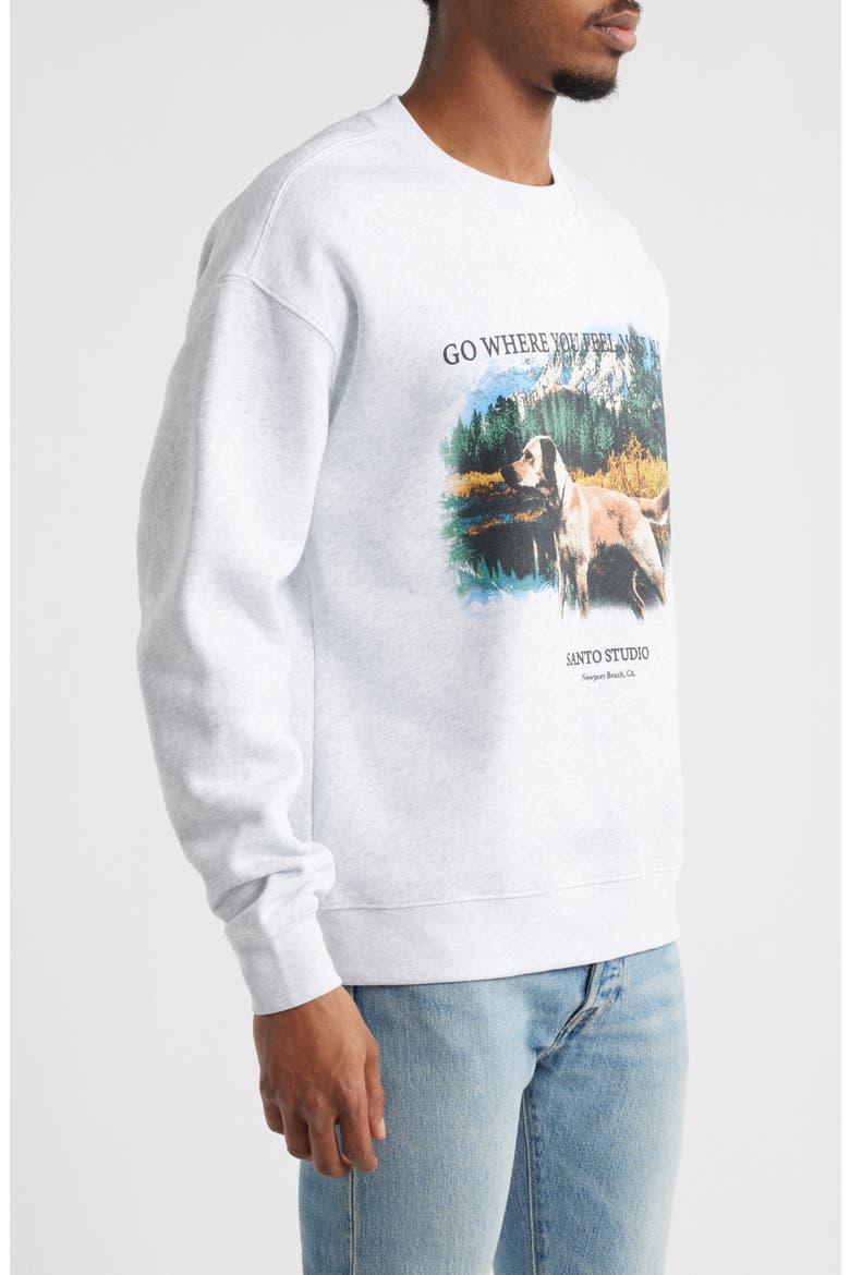 Alive Crewneck Graphic Sweatshirt, Alternate, color, HEATHER