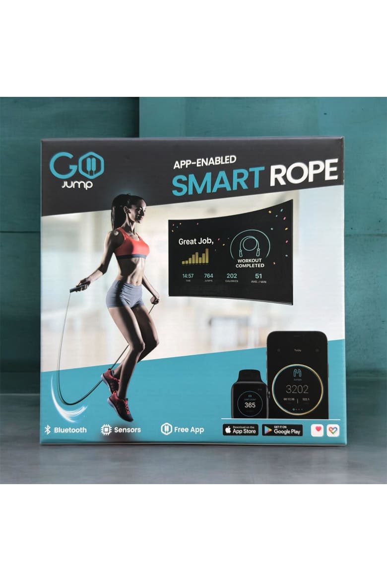 GoJump SmartRope App-Enabled Smart Jump Rope, Alternate, color, Black