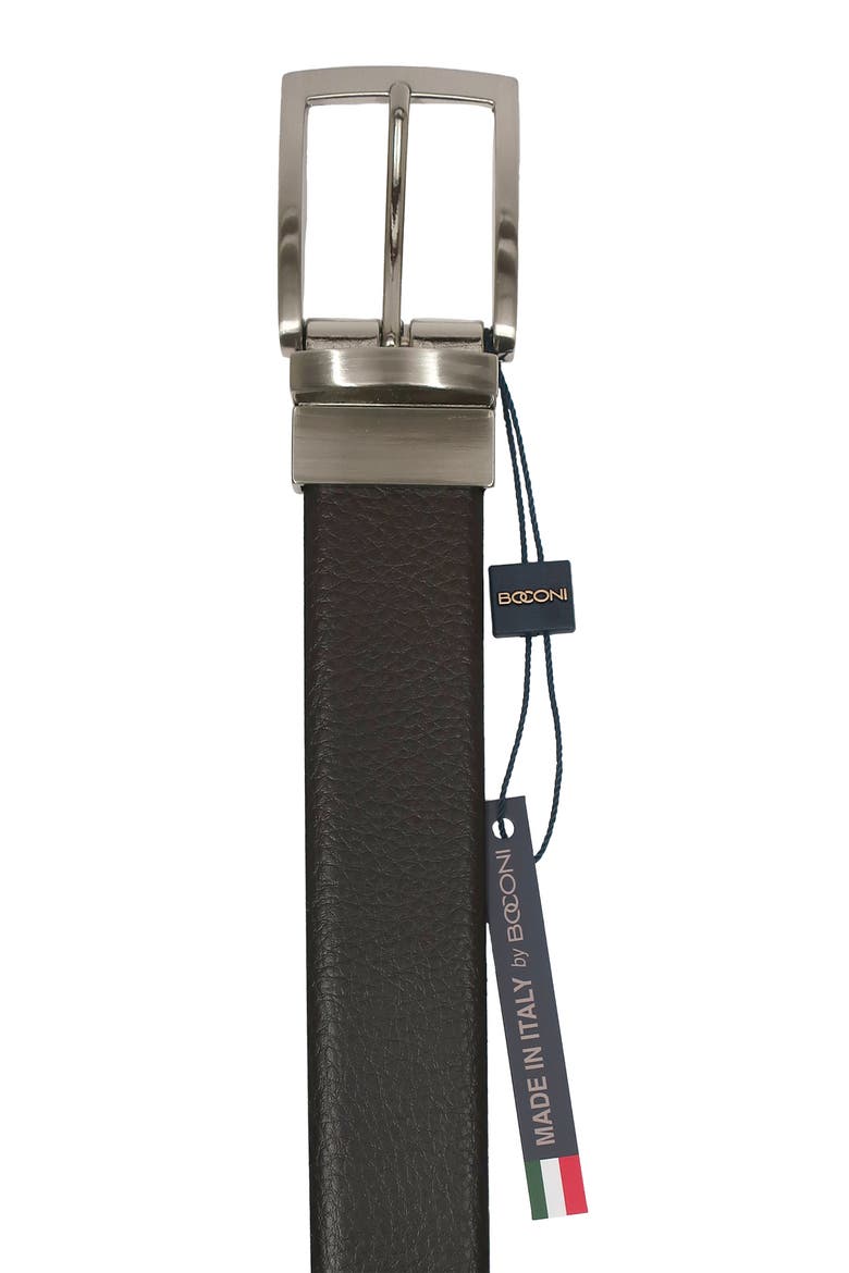 Reversible Leather Belt, Main, color, BROWN/ BLACK REVERSIBLE