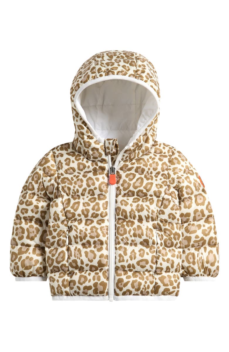 Save The Duck Dag Puffer Jacket, Main, color, Brown Leopard