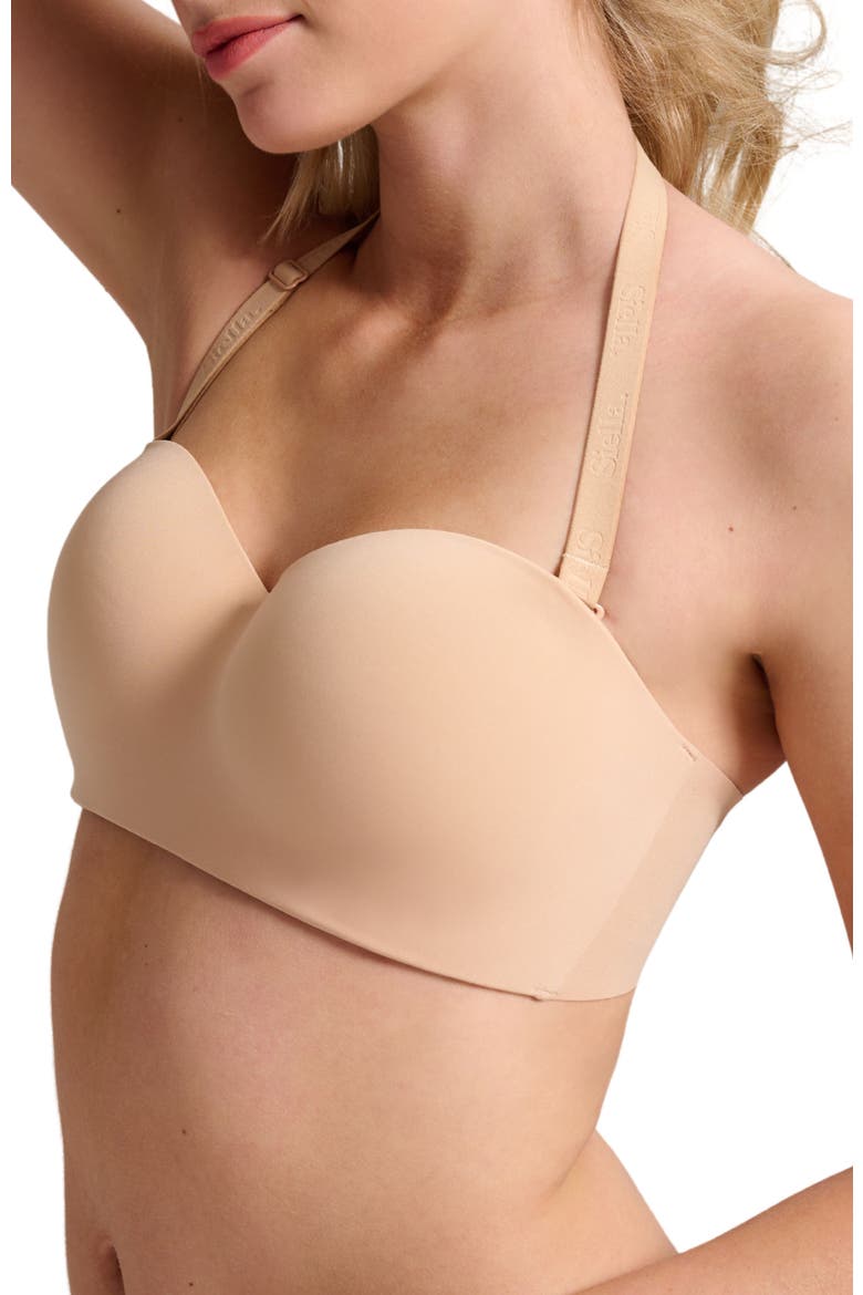 No-Show Strapless Foam Bra, Alternate, color, Maple Sugar
