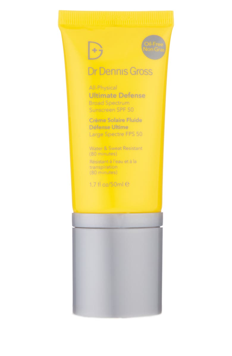 Dr. Dennis Gross Skincare All-Physical Ultimate Defense Broad Spectrum Sunscreen SPF 50 PA++++, Main, color,