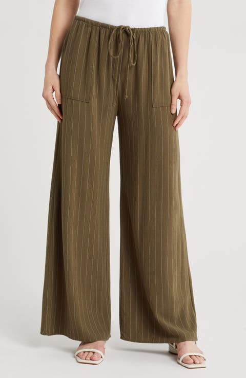 Wide Leg Drawstring Pants