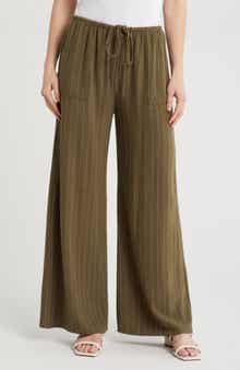 Renee C Wide Leg Drawstring Pants