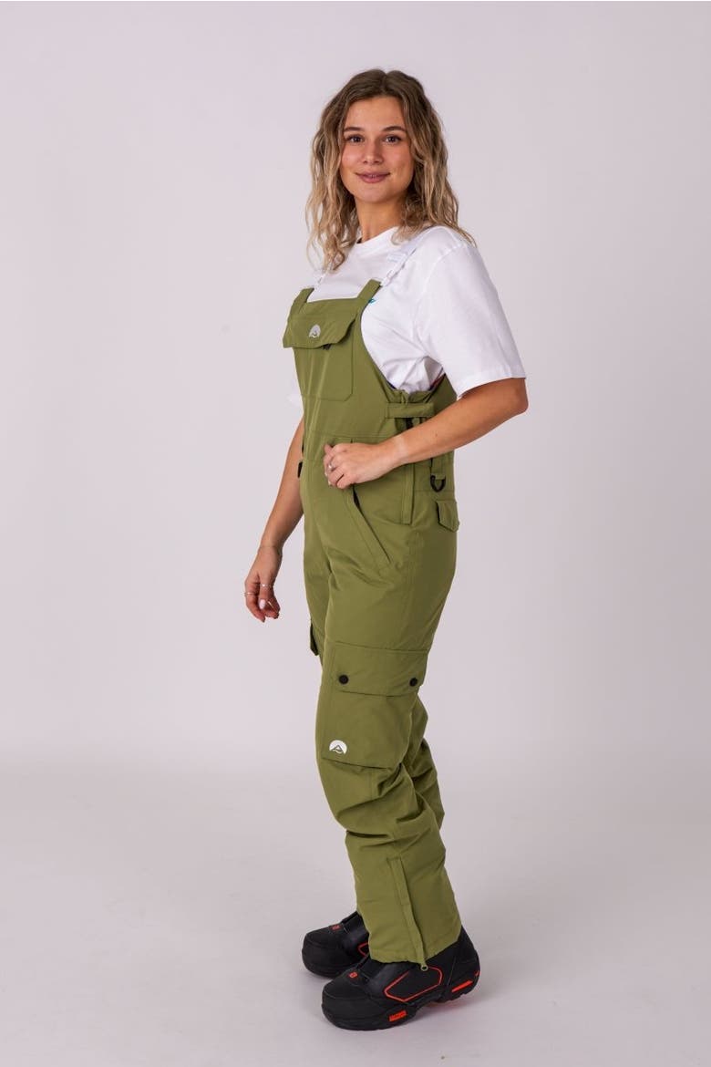 Yeh Girl Bib Pant - Khaki, Alternate, color, Khaki