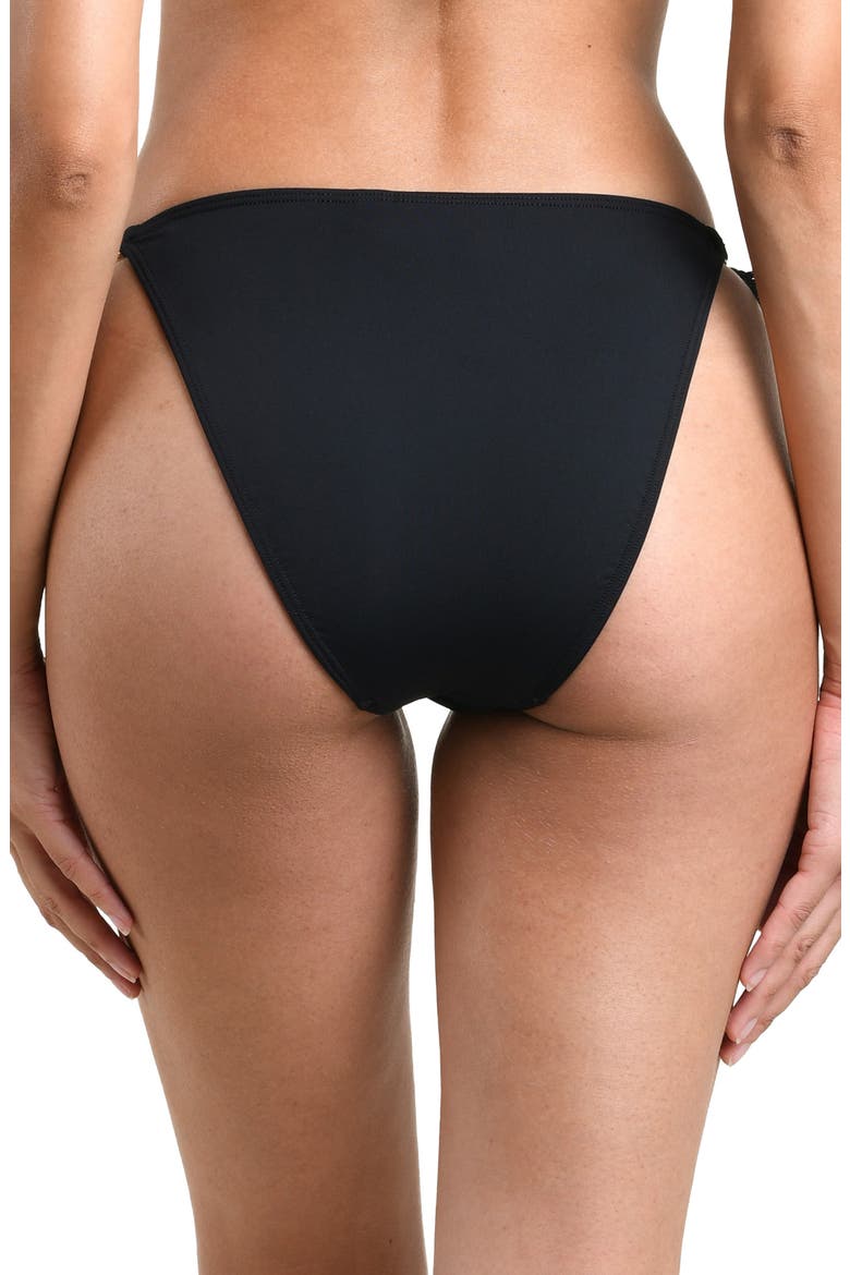 Island Goddess Side Tie Bikini Bottoms, Alternate, color, BLACK