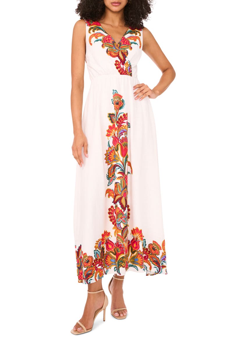 Open Back Sleeveless Maxi Dress, Main, color, DEEP CHERRY