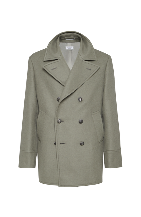 Wool flannel Caban jacket