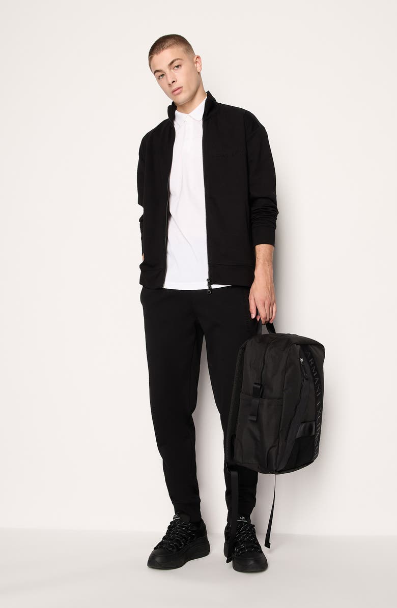 Armani Exchange Stand Collar Zip-Up Sweatshirt, Alternate, color, 