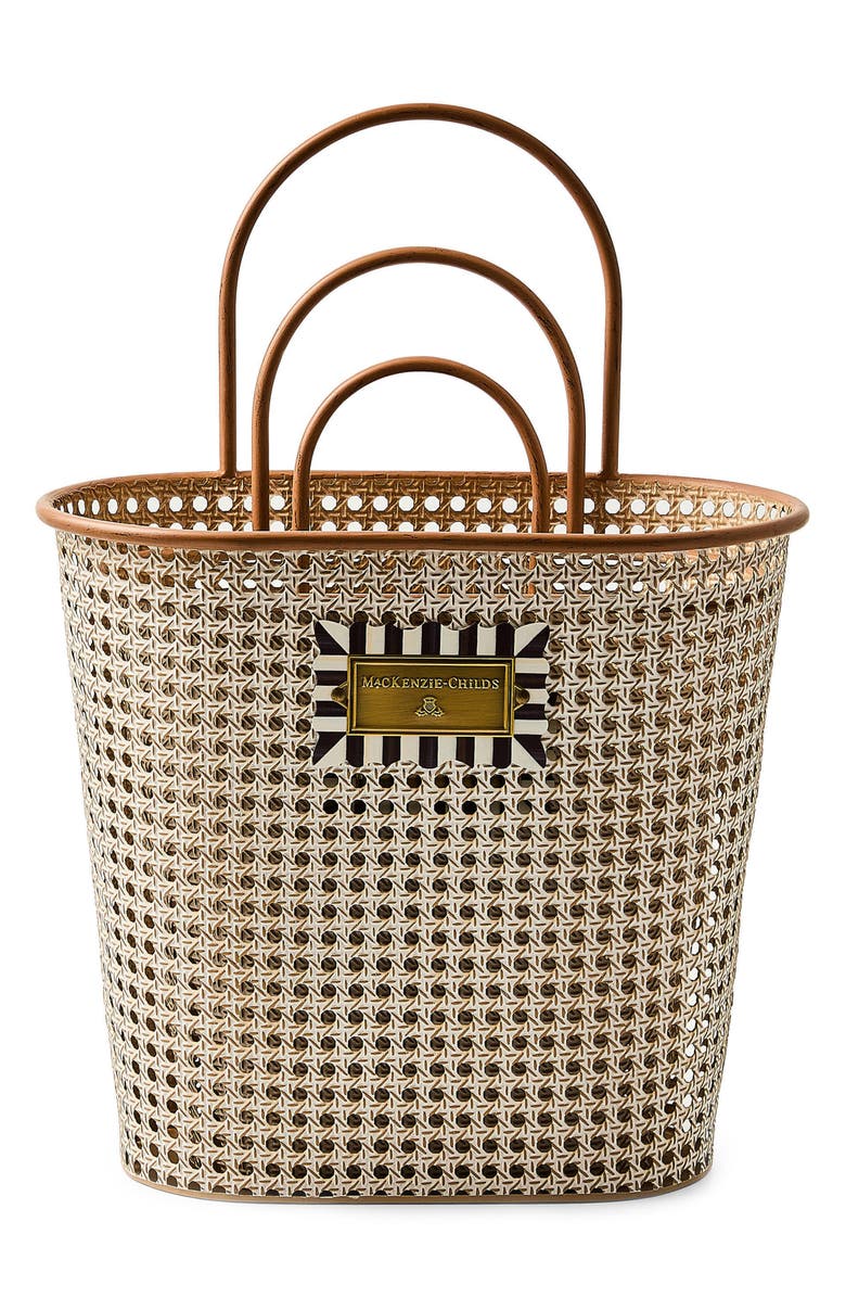 MACKENZIE CHILDS Cane Set of 3 Baskets, Alternate, color, Beige