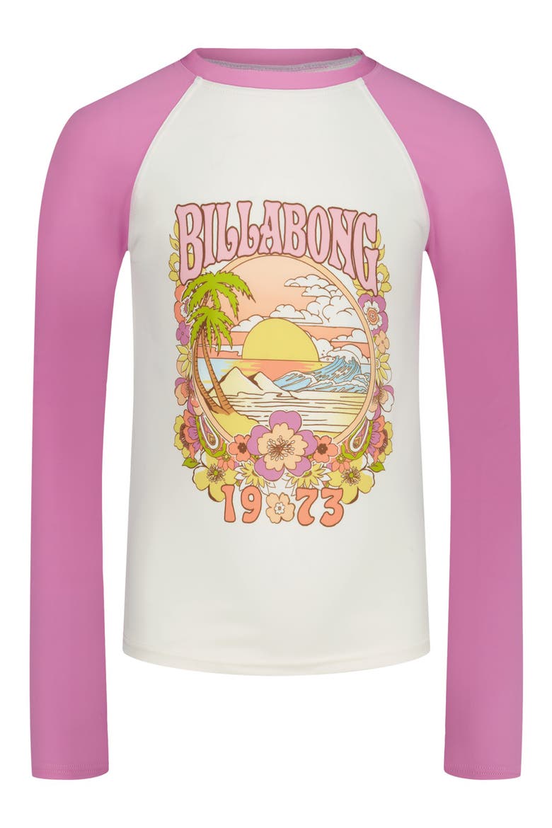 Kids' Sweet Ride Long Sleeve Rashguard, Main, color, CYCLAMEN