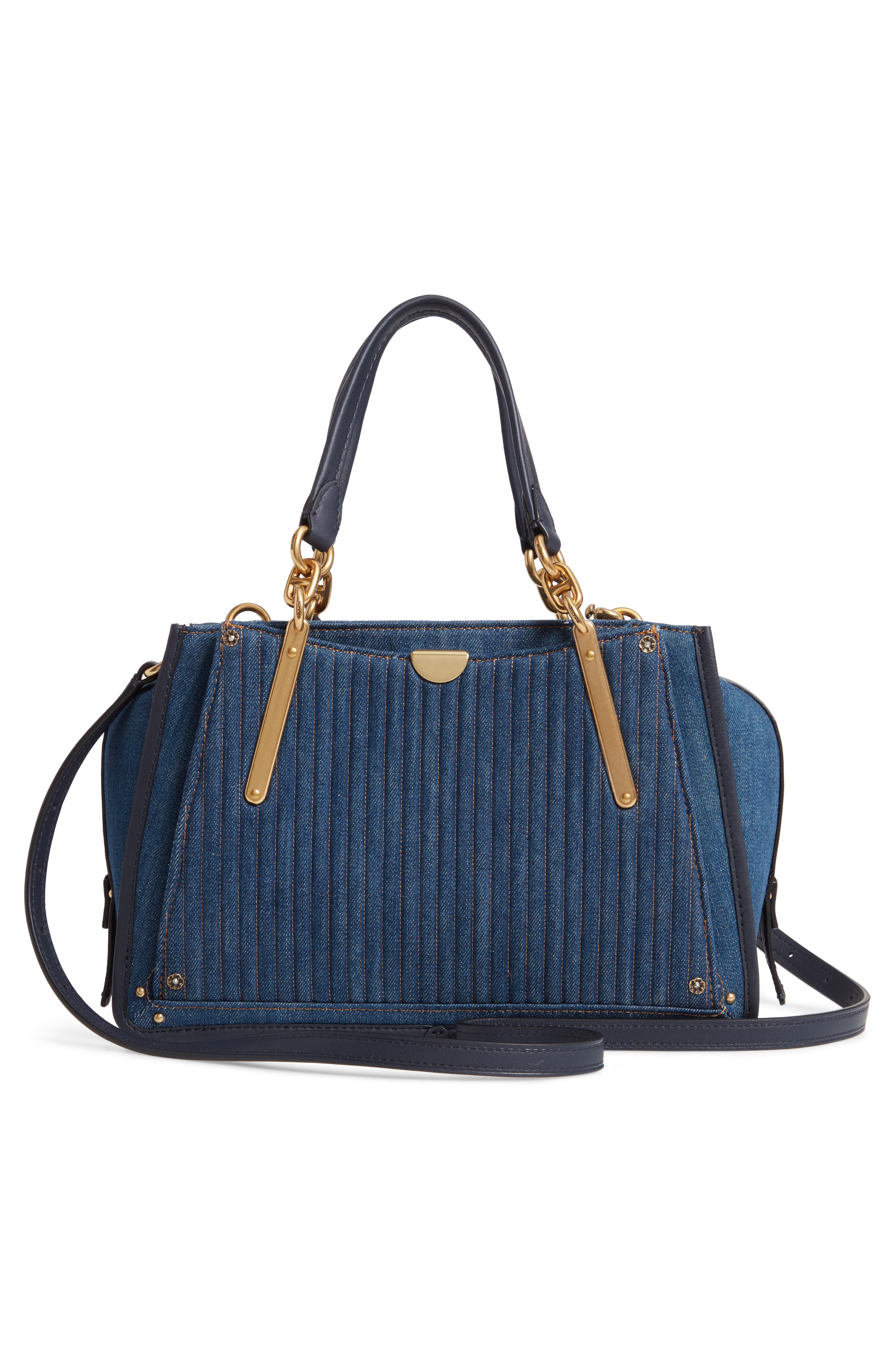 COACH Dreamer Quilted Denim Bag, Alternate, color, 