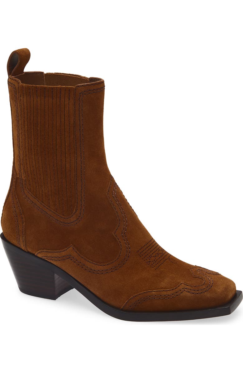 Loeffler Randall Agnes Western Chelsea Boot, Main, color, Cacao Espresso