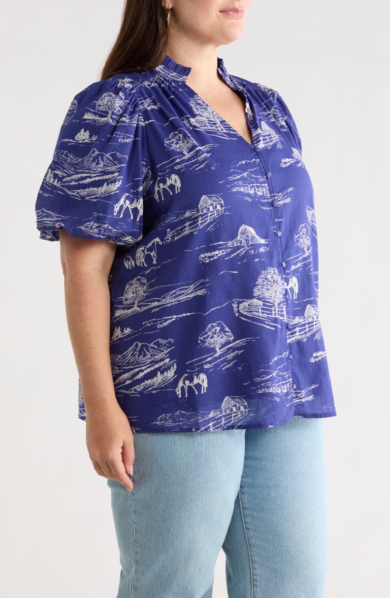 SUGARLIPS Avon Town Top, Alternate, color, Navy-Cream